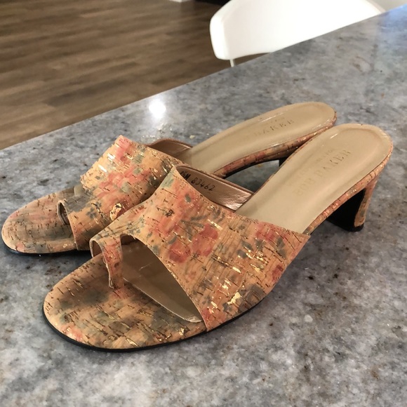 bob baker Shoes - BOB BAKER Kitten Heel Cork Thong Sandals